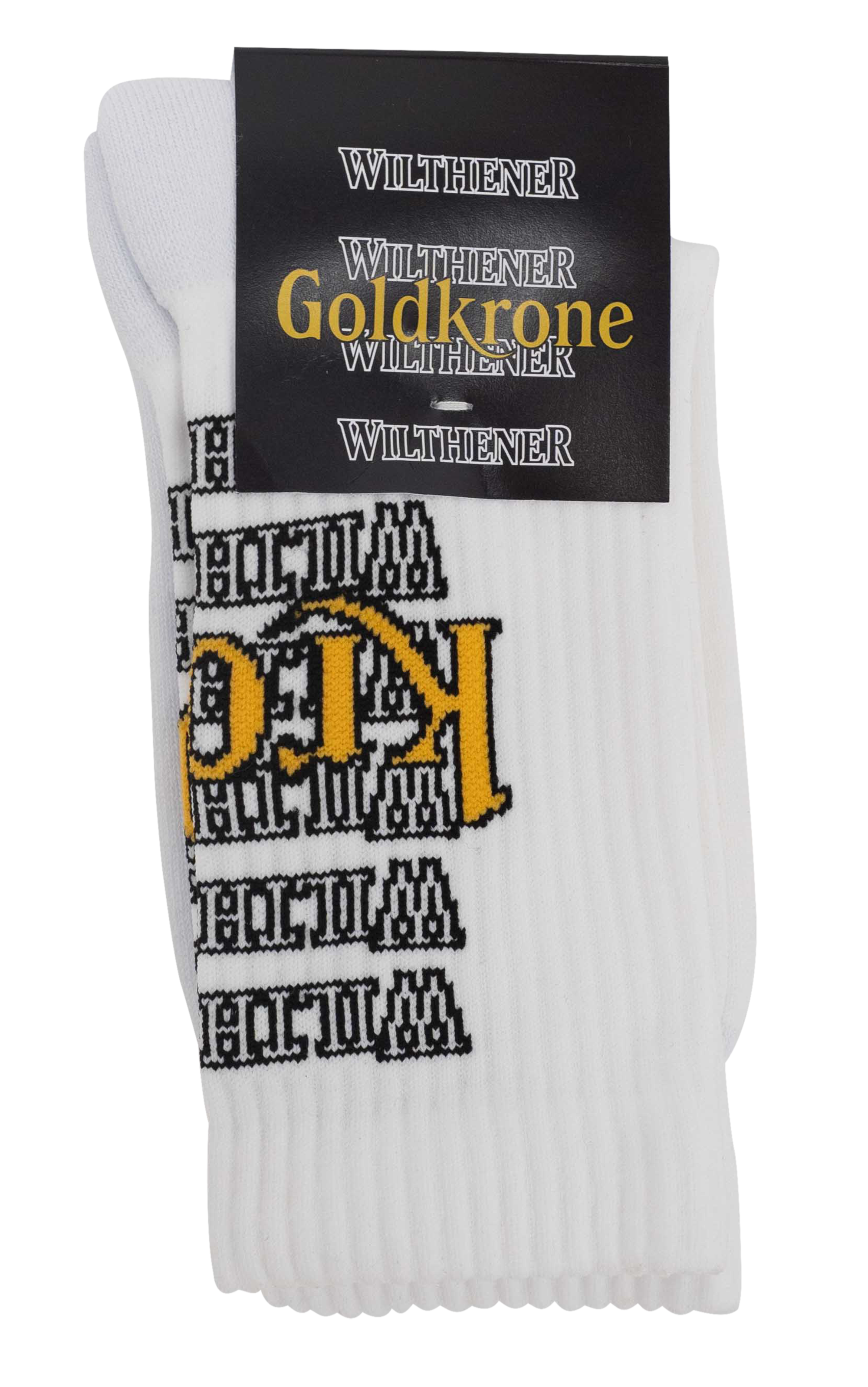 Wilthener Goldkrone Socken Logo hinten Gr. 43-46