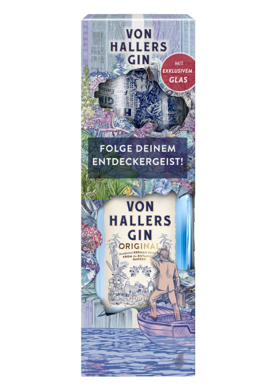 VON HALLERS GIN Original 0,5l in Geschenkverpackung mit Glas VON HALLERS GIN Original 0,5l in Geschenkverpackung mit Glas