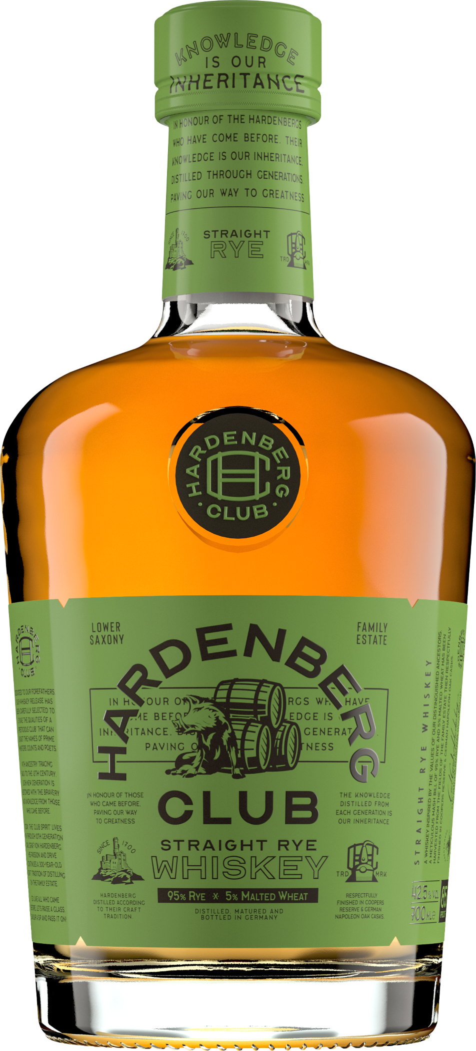 Hardenberg Club Straight RYE Whiskey 0,7l